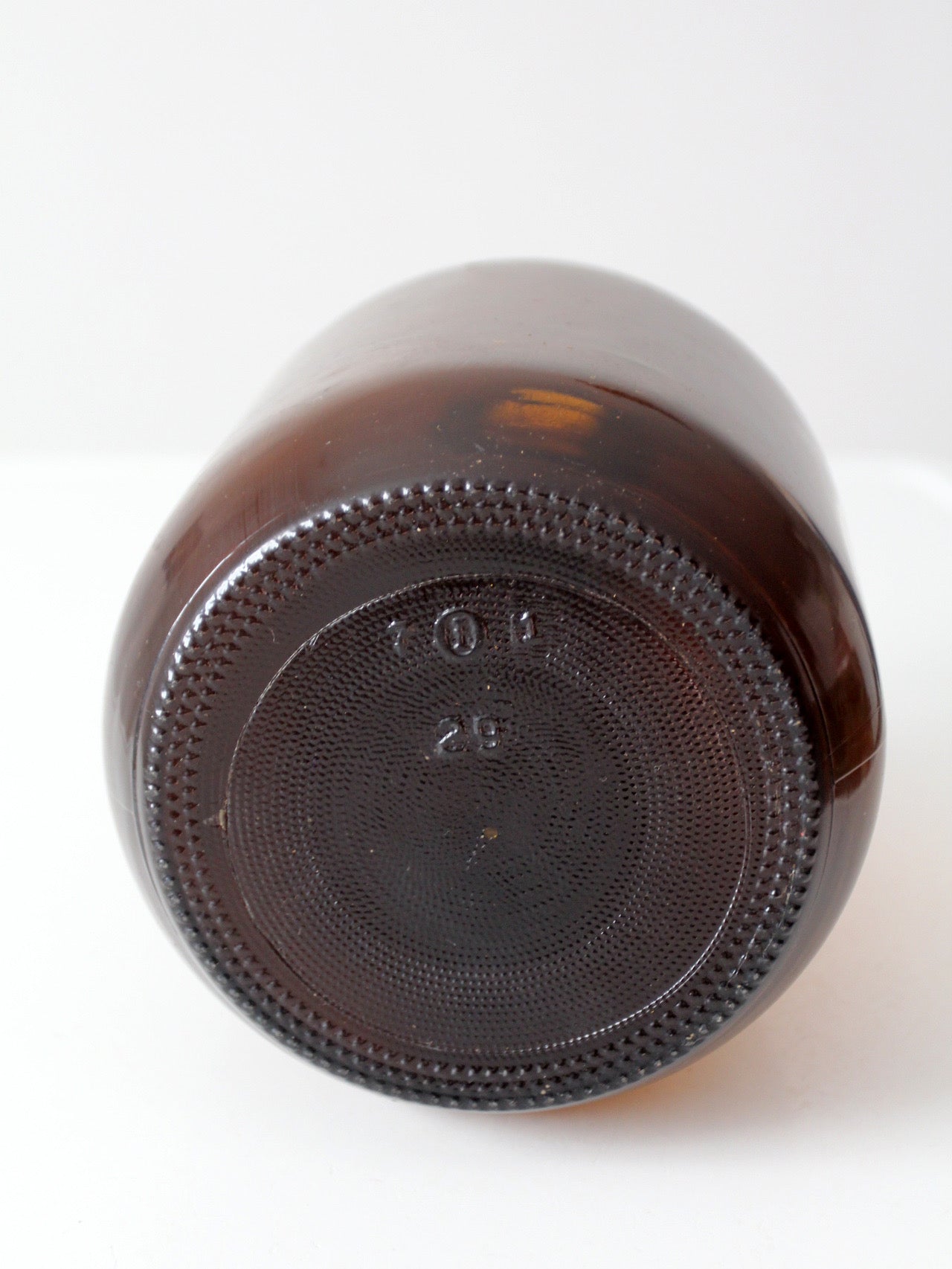 mid-century one-gallon amber glass jug