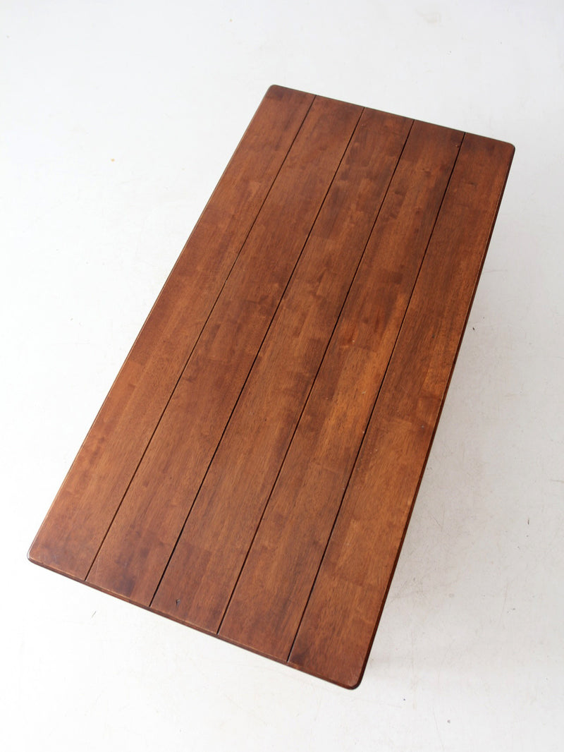 vintage wood and iron coffee table