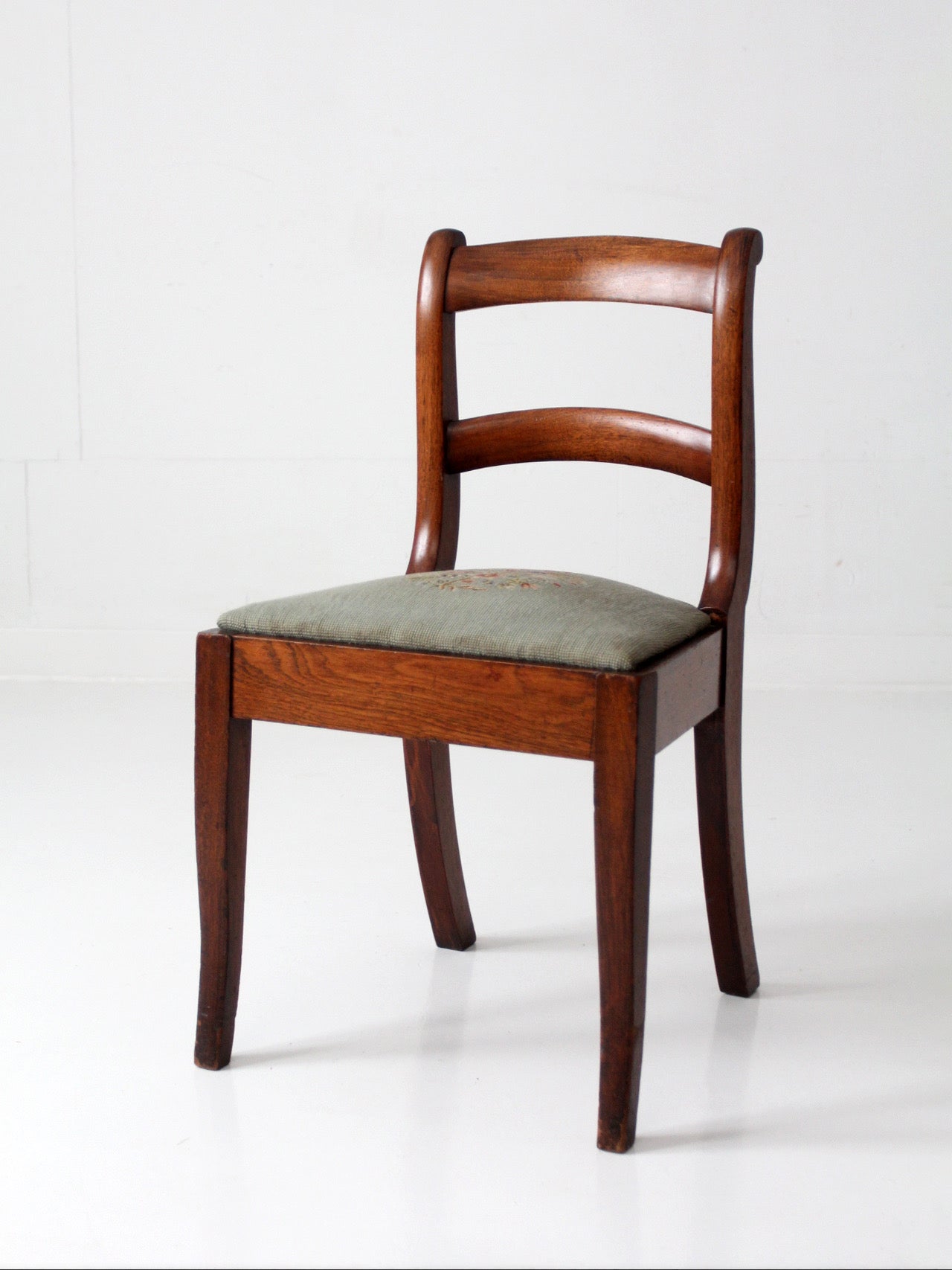 antique French country ladder back chair