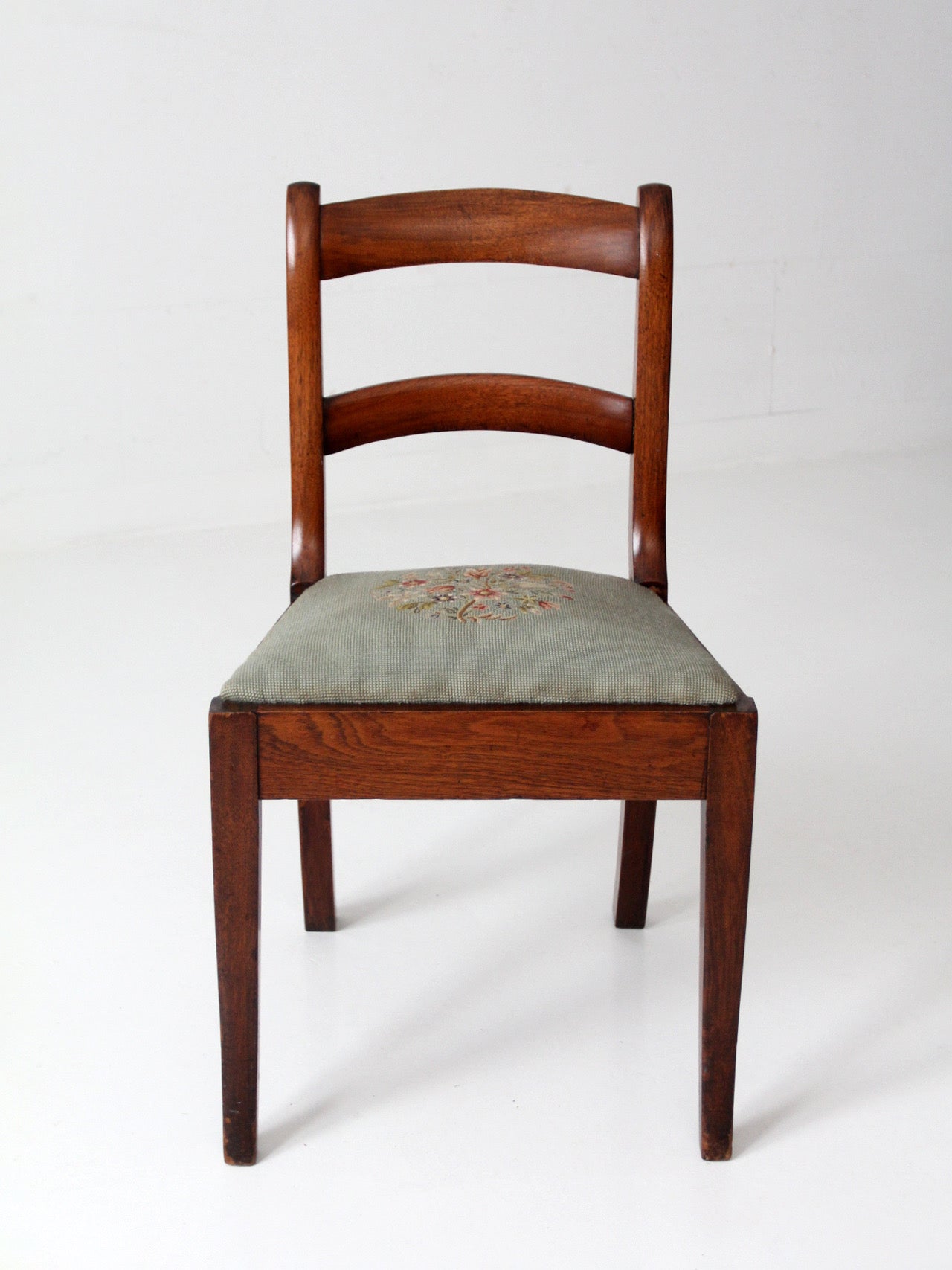antique French country ladder back chair