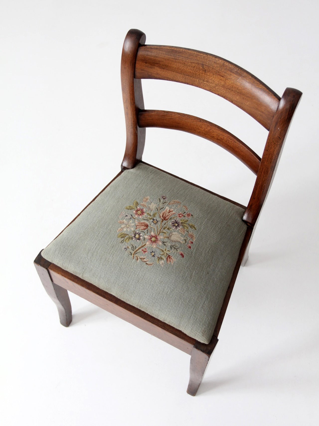 antique French country ladder back chair