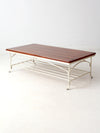 vintage wood and iron coffee table