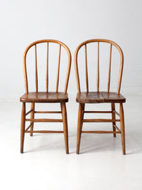 vintage spindle back dining chairs pair