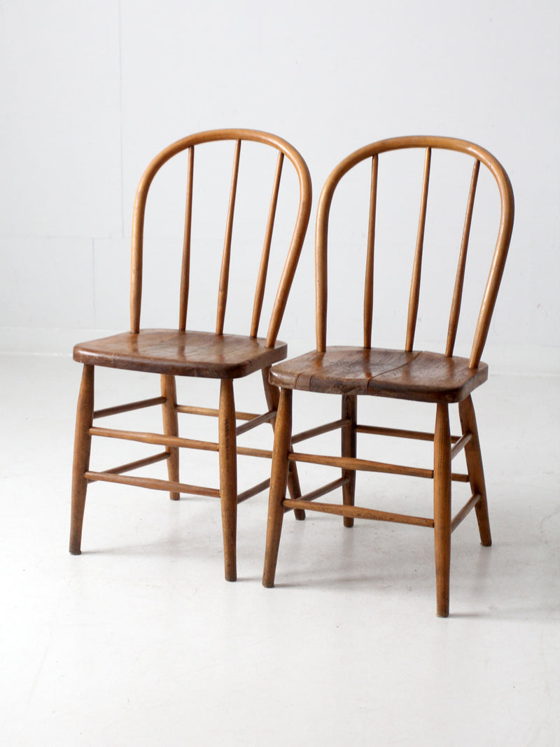 vintage spindle back dining chairs pair