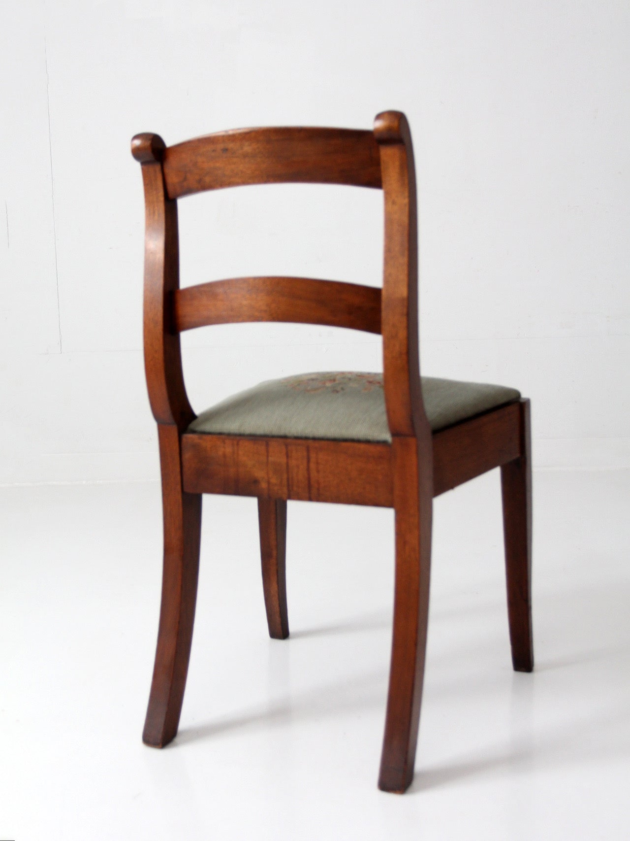 antique French country ladder back chair