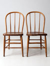 vintage spindle back dining chairs pair