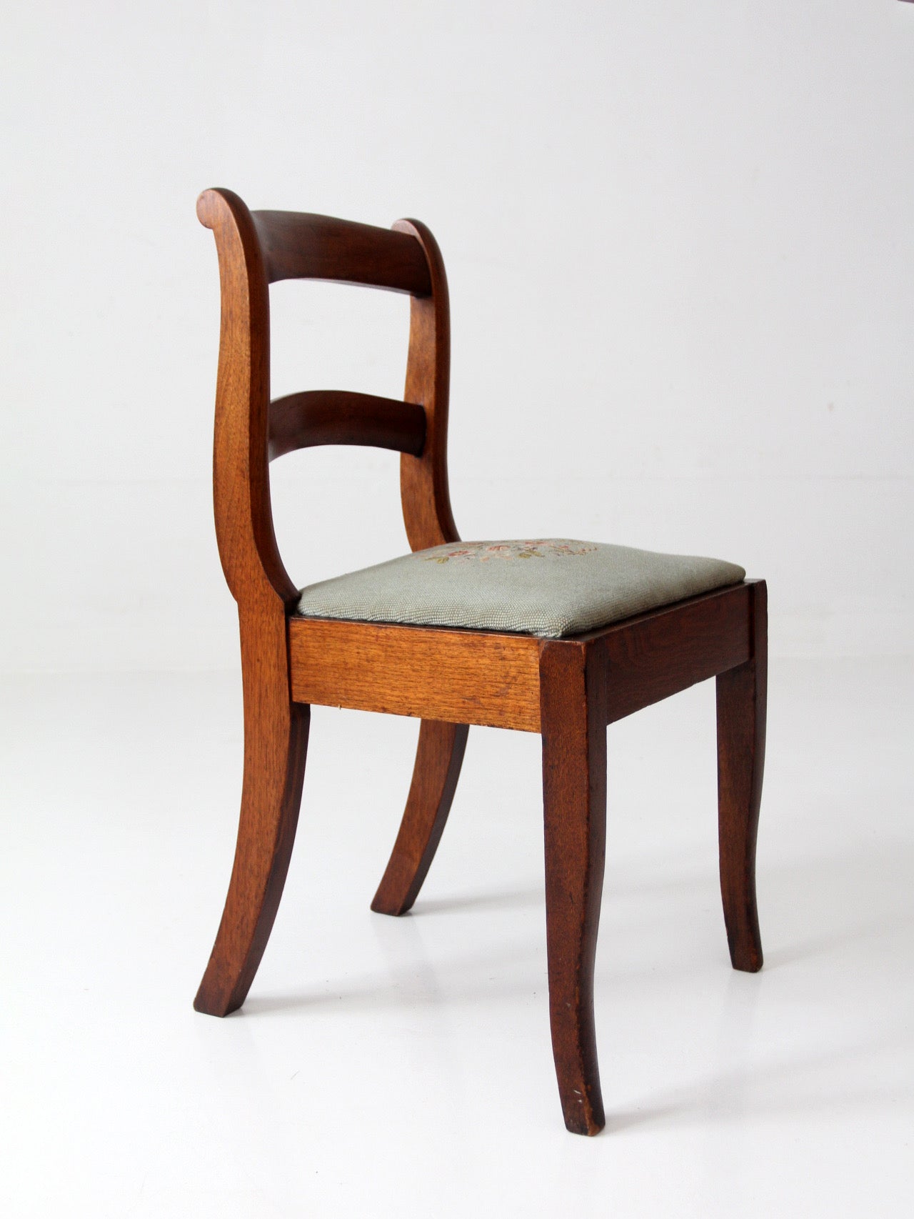 antique French country ladder back chair