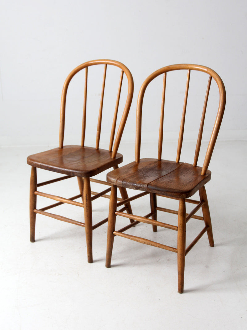 vintage spindle back dining chairs pair