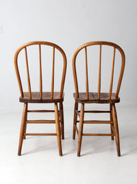 vintage spindle back dining chairs pair