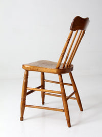 antique primitive farmhouse plank seat chair
