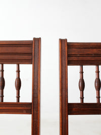 antique Eastlake side chairs with cane seats pair