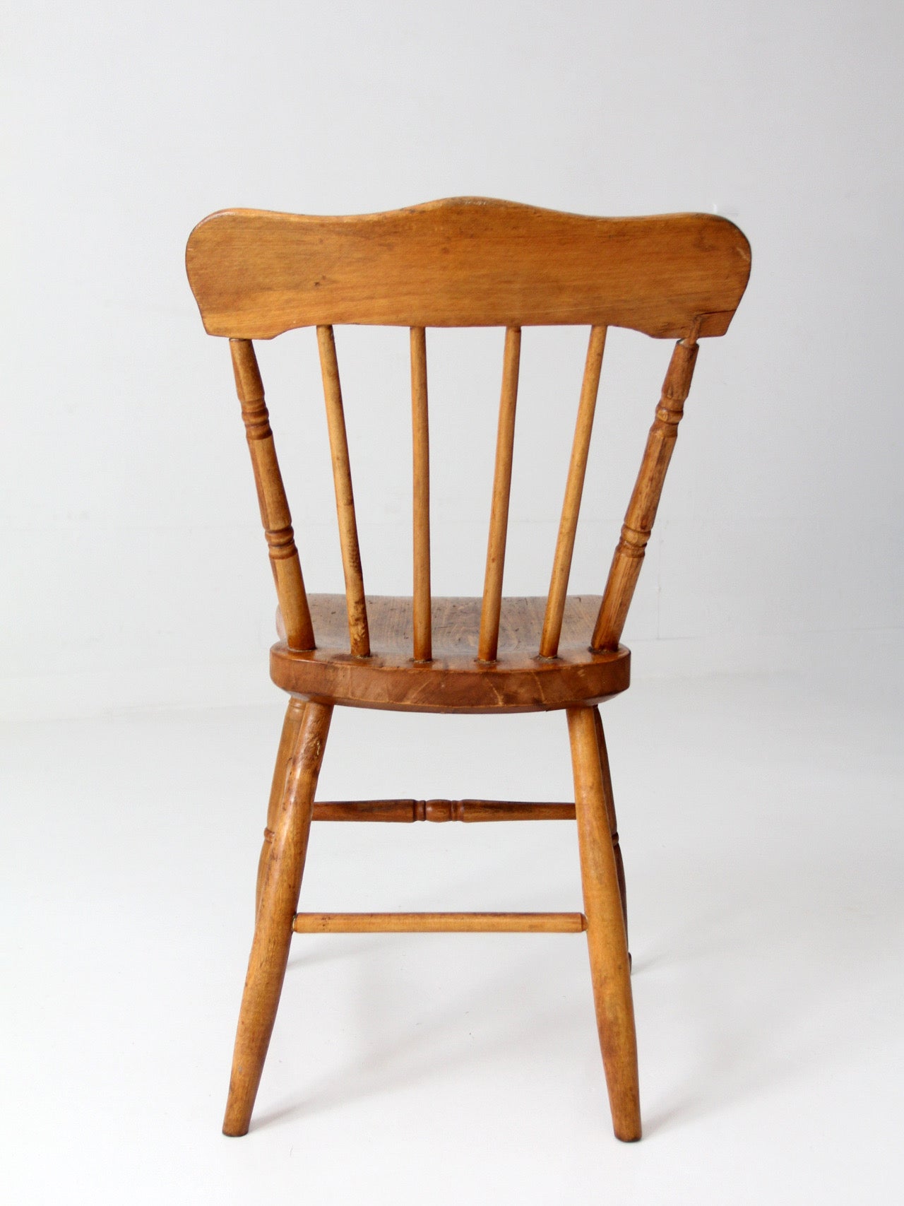 antique primitive farmhouse plank seat chair