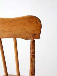 antique primitive farmhouse plank seat chair