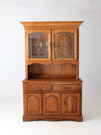 vintage oak china cabinet hutch