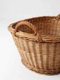 antique wicker laundry basket