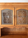 vintage oak china cabinet hutch