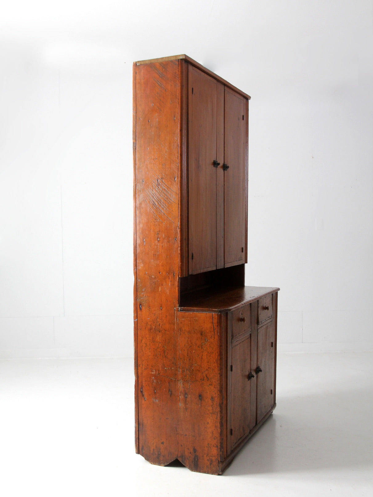 antique step back cupboard 86 Vintage