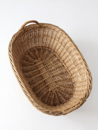 antique wicker laundry basket