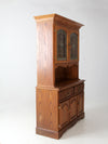 vintage oak china cabinet hutch