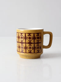 vintage 1970s geometric ceramic mug