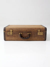 vintage 1950s JC Higgins tweed suitcase