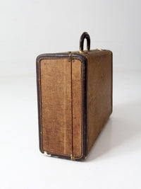 vintage 1950s JC Higgins tweed suitcase