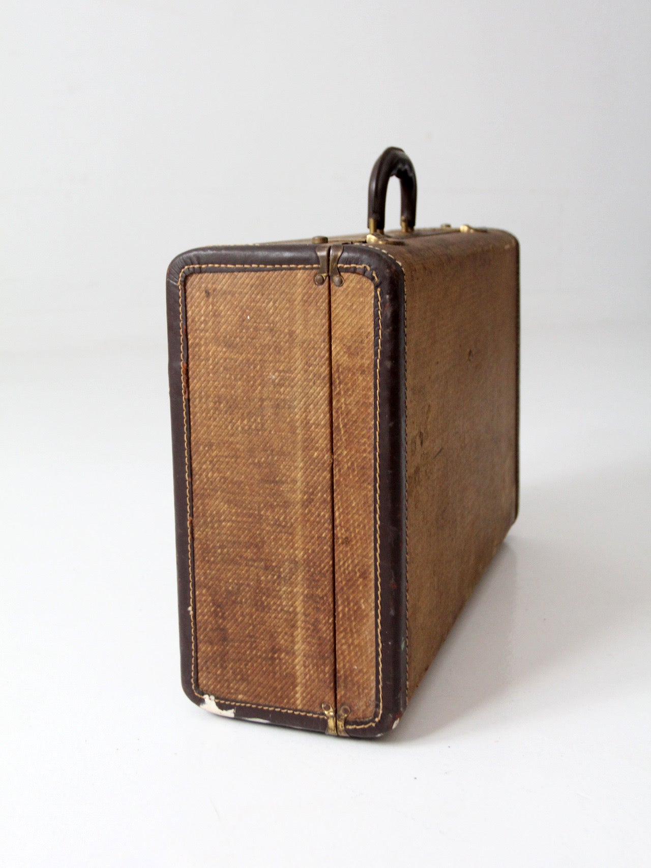 vintage 1950s JC Higgins tweed suitcase