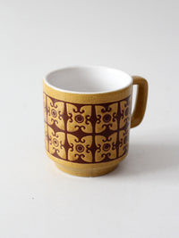 vintage 1970s geometric ceramic mug