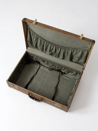 vintage 1950s JC Higgins tweed suitcase