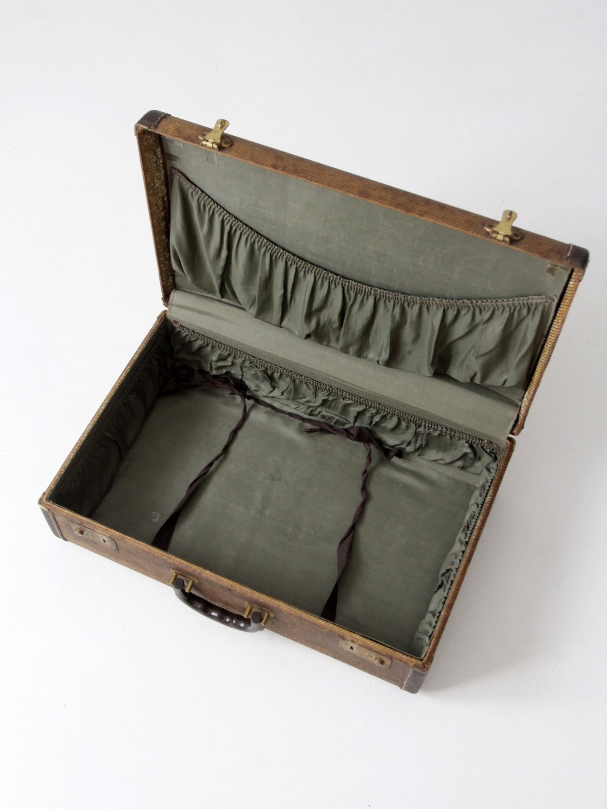 vintage 1950s JC Higgins tweed suitcase