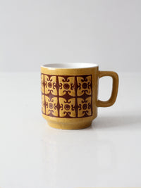 vintage 1970s geometric ceramic mug