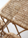 vintage rattan nesting tables set