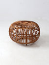 vintage rattan ottoman