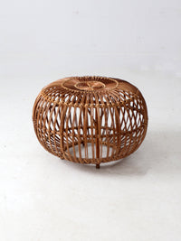vintage rattan ottoman