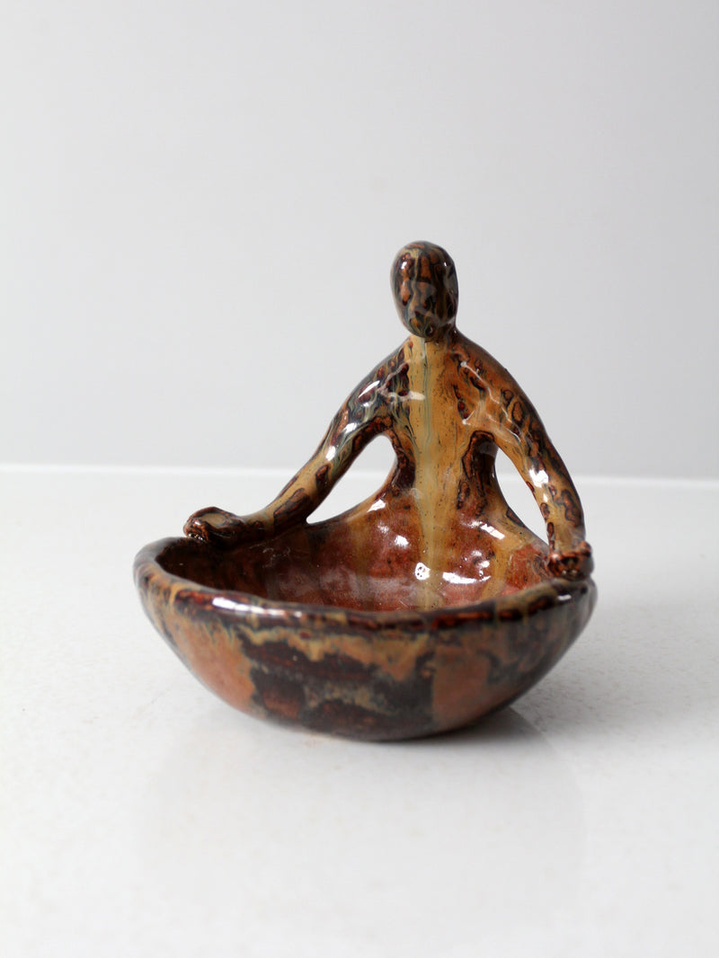 vintage art pottery bowl