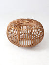 vintage rattan ottoman