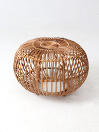 vintage rattan ottoman