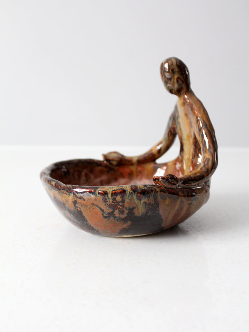 vintage art pottery bowl