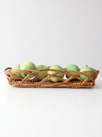 vintage French country wicker bread basket