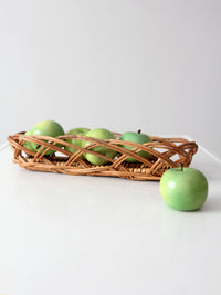 vintage French country wicker bread basket