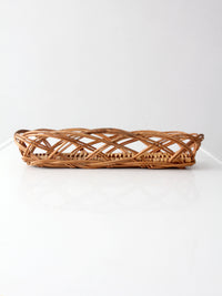 vintage French country wicker bread basket
