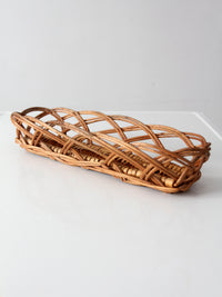 vintage French country wicker bread basket