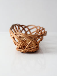 vintage French country wicker bread basket