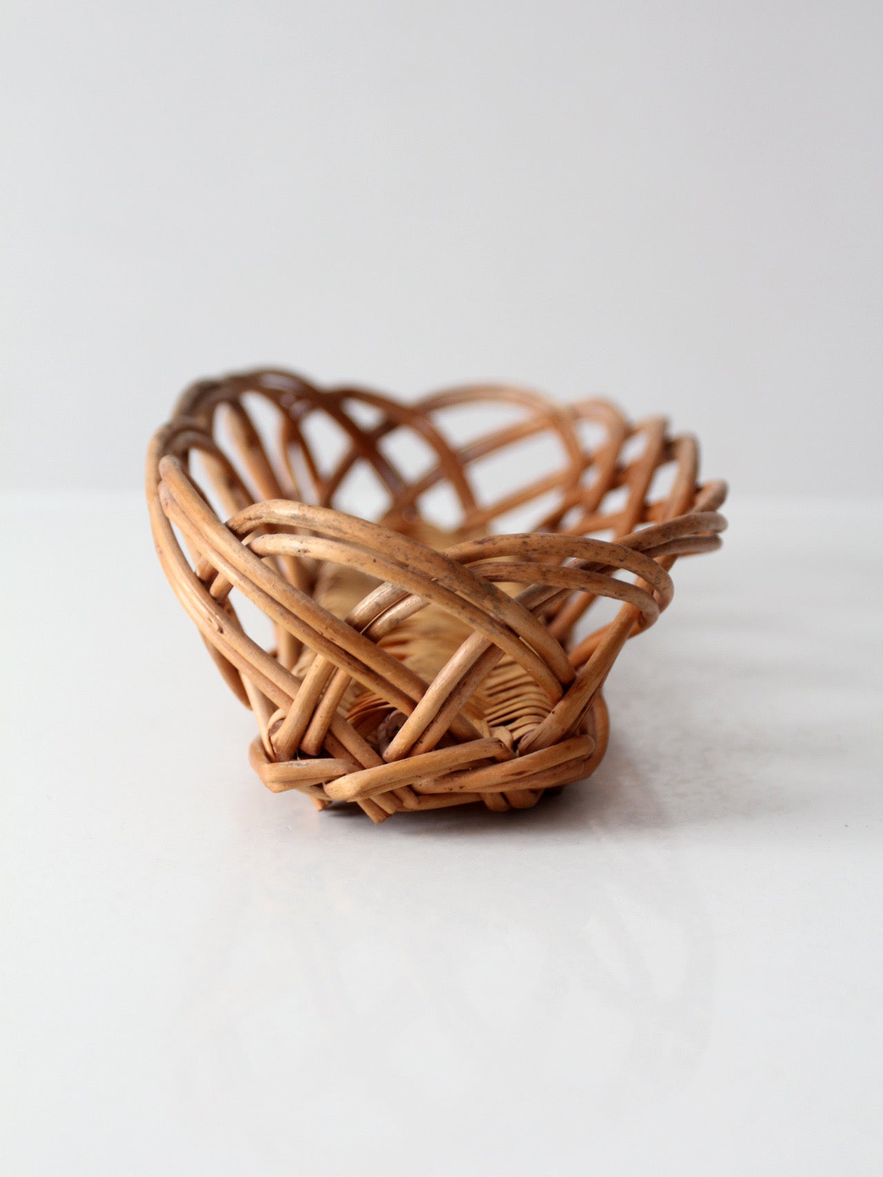 vintage French country wicker bread basket