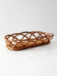 vintage French country wicker bread basket