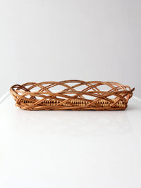 vintage French country wicker bread basket