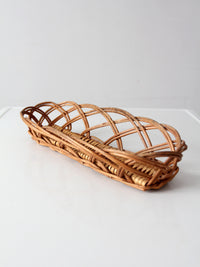 vintage French country wicker bread basket
