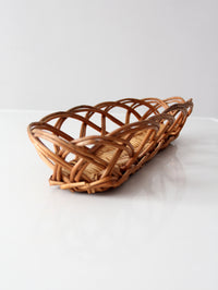 vintage French country wicker bread basket