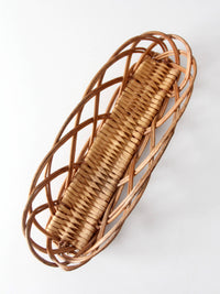 vintage French country wicker bread basket