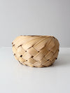 vintage palm frond basket bowl